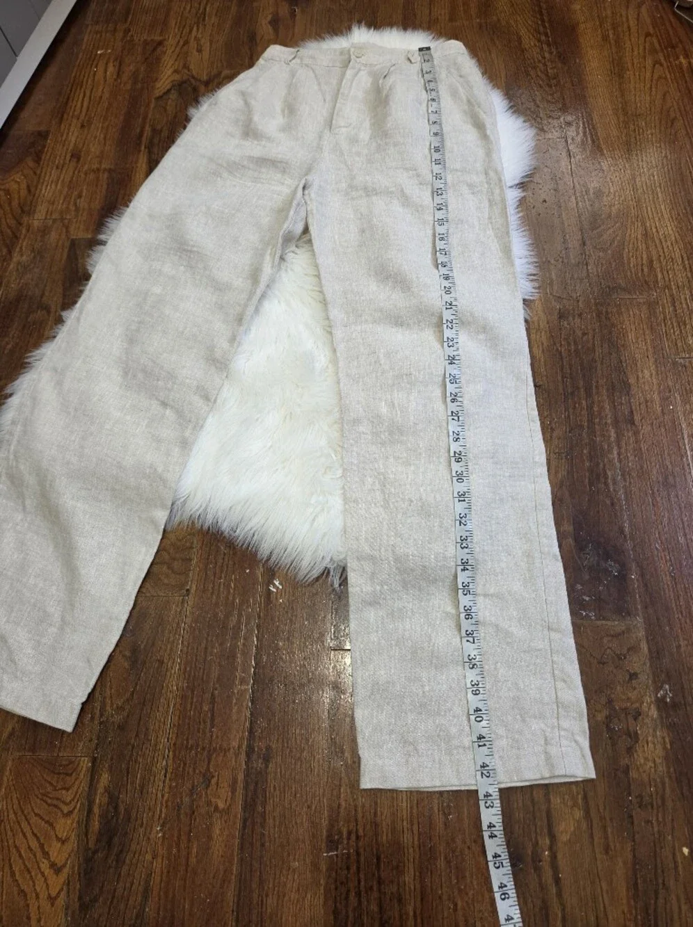 Reformation High-Rise Wide Leg Linen Pants - Cream